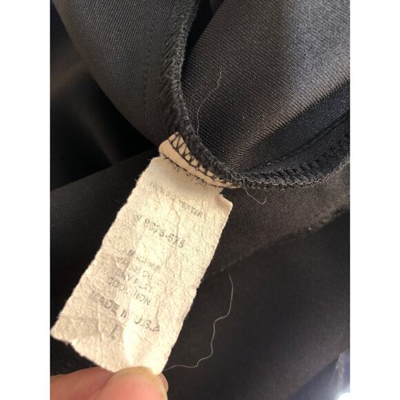 Slate & Willow Colorblock Dress Sleeveless Cutout Hem Sheath Black White Tan L - Picture 11 of 12